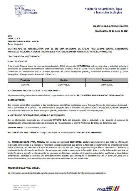Certificado Ambiental 